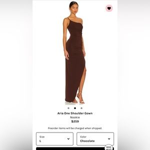 Nookie chocolate brown gown